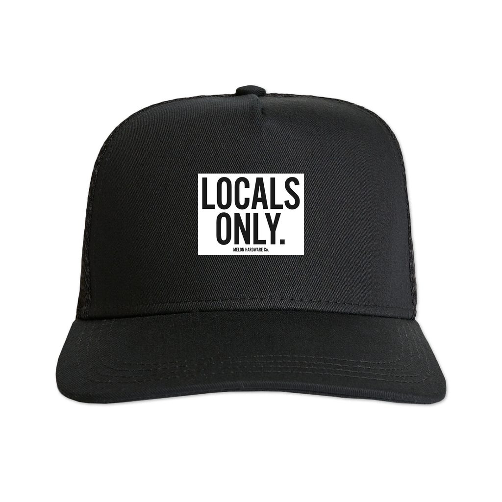 LOCALS ONLY BLACK Trucker Cap