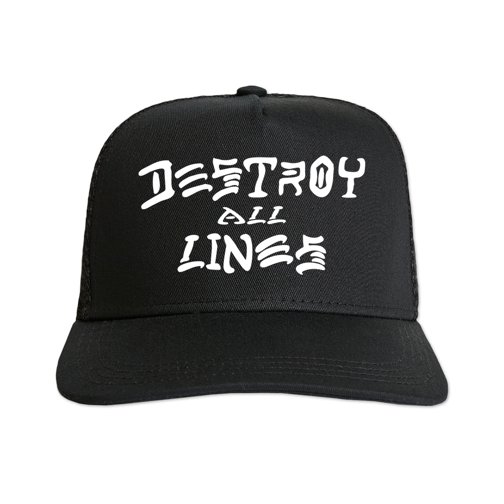 DESTROY LINES BLACK Trucker Cap
