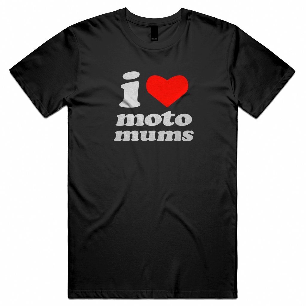 I HEART MOTO MUMS Black Tee