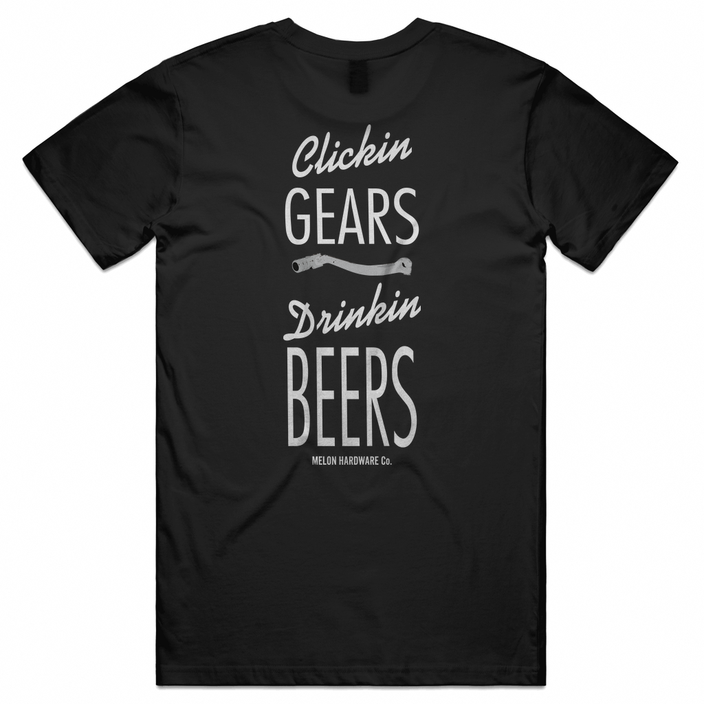 CLICKIN GEARS BLACK Tee