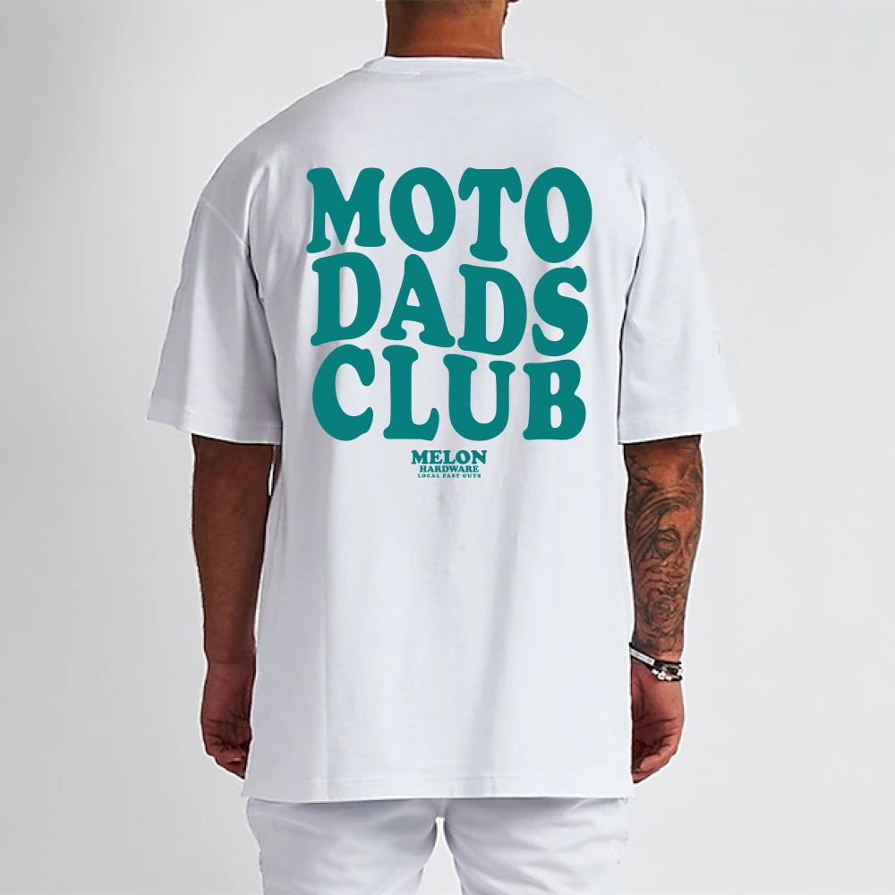 MOTO DADS CLUB WHITE Heavy Tee
