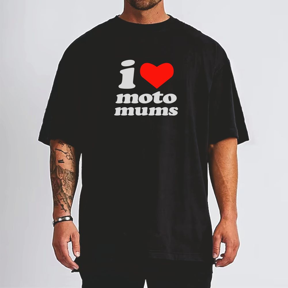 I HEART MOTO MUMS Black Tee