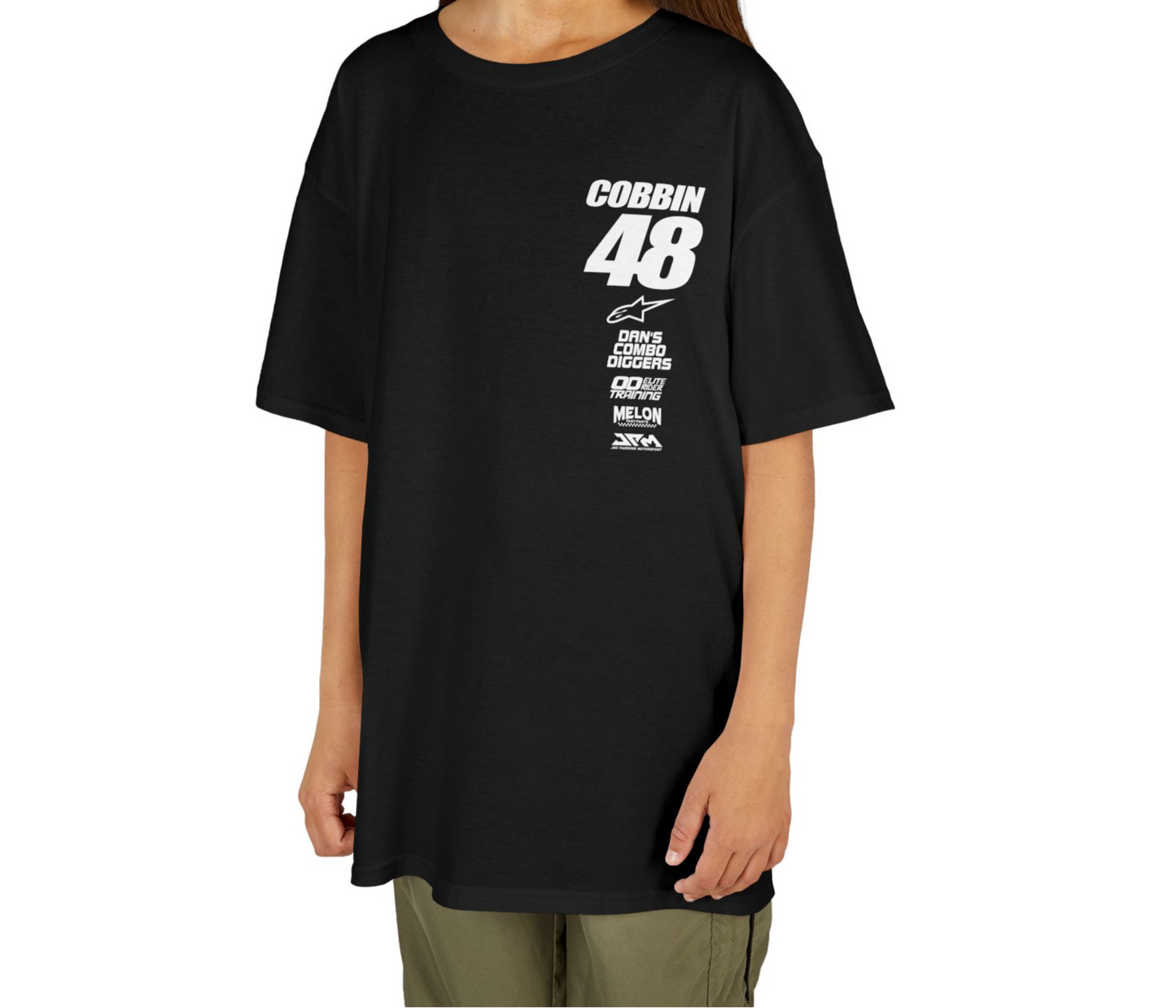 Custom Motocross Supporter Adult Tee Your Name, Number & Logos