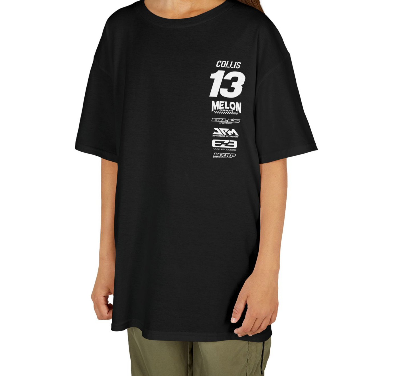 Custom Motocross Supporter Adult Tee Your Name, Number & Logos