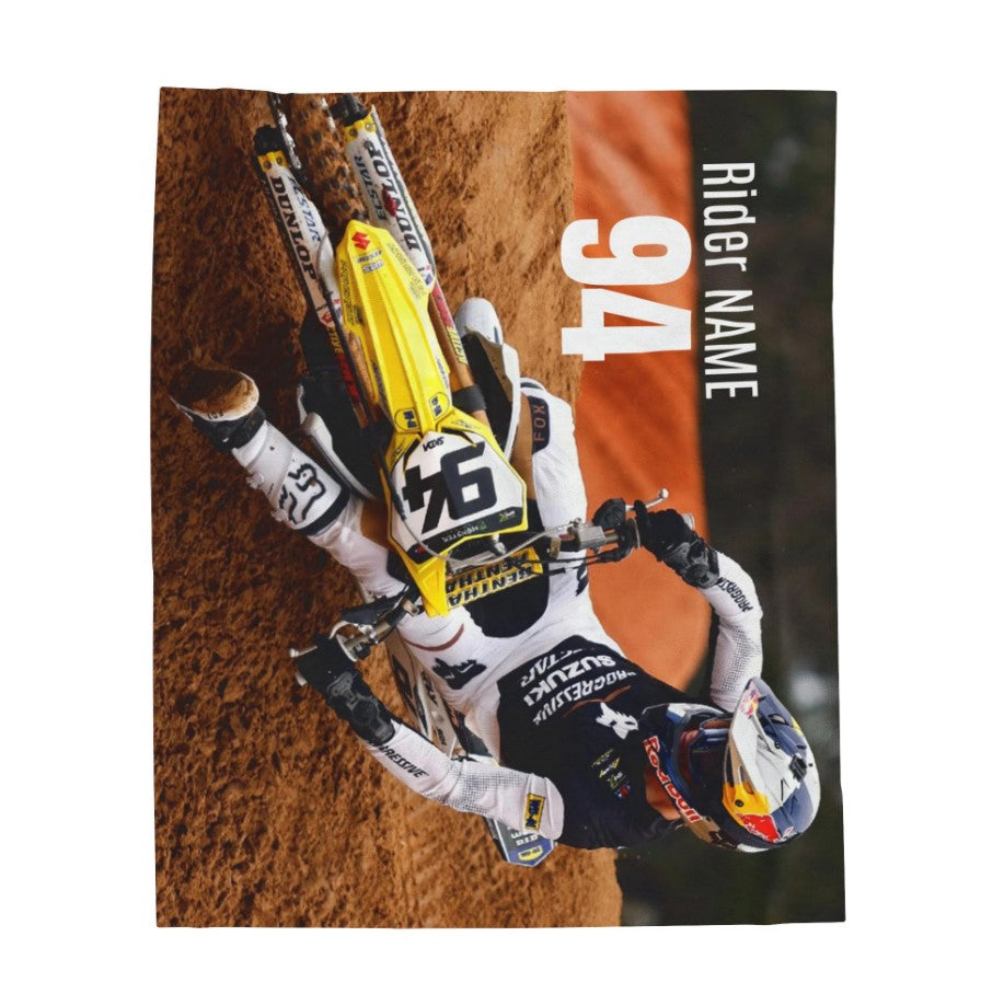 Custom Motocross Rider Blanket