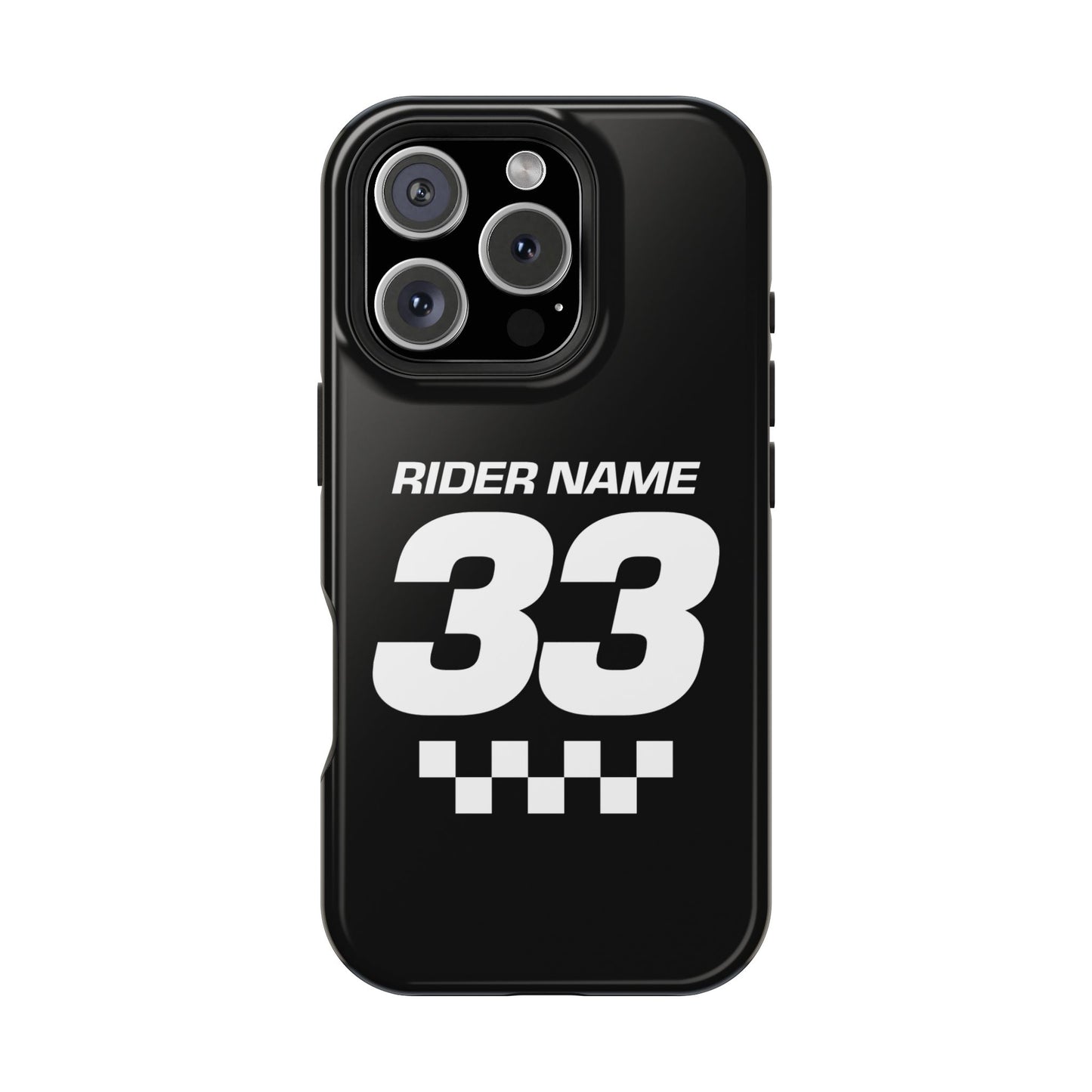 Custom Minimalist Motocross Phone Case Personalized Rider Name & Number  Magnetic Tough Phone Case
