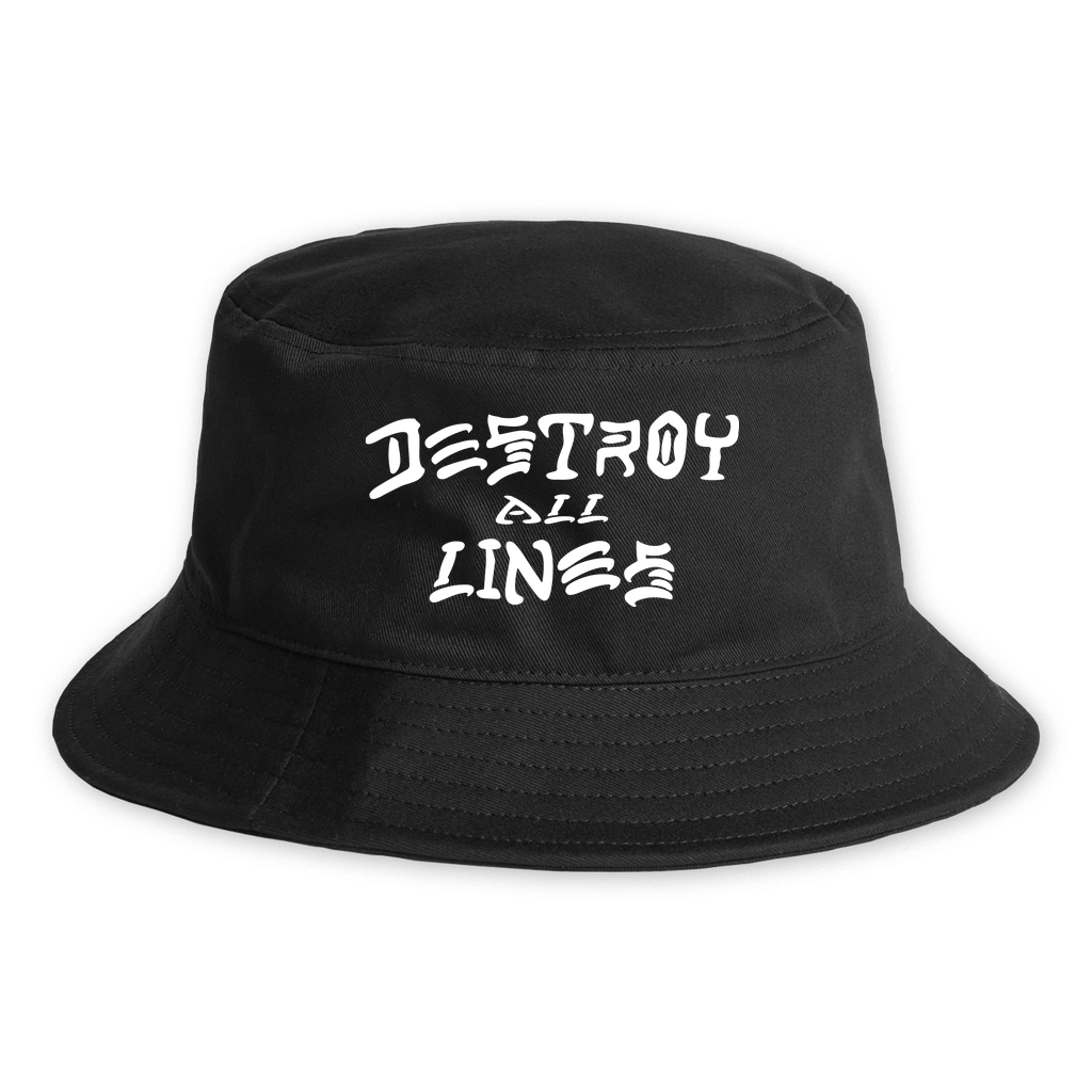 DESTROY LINES BLACK Bucket Hat