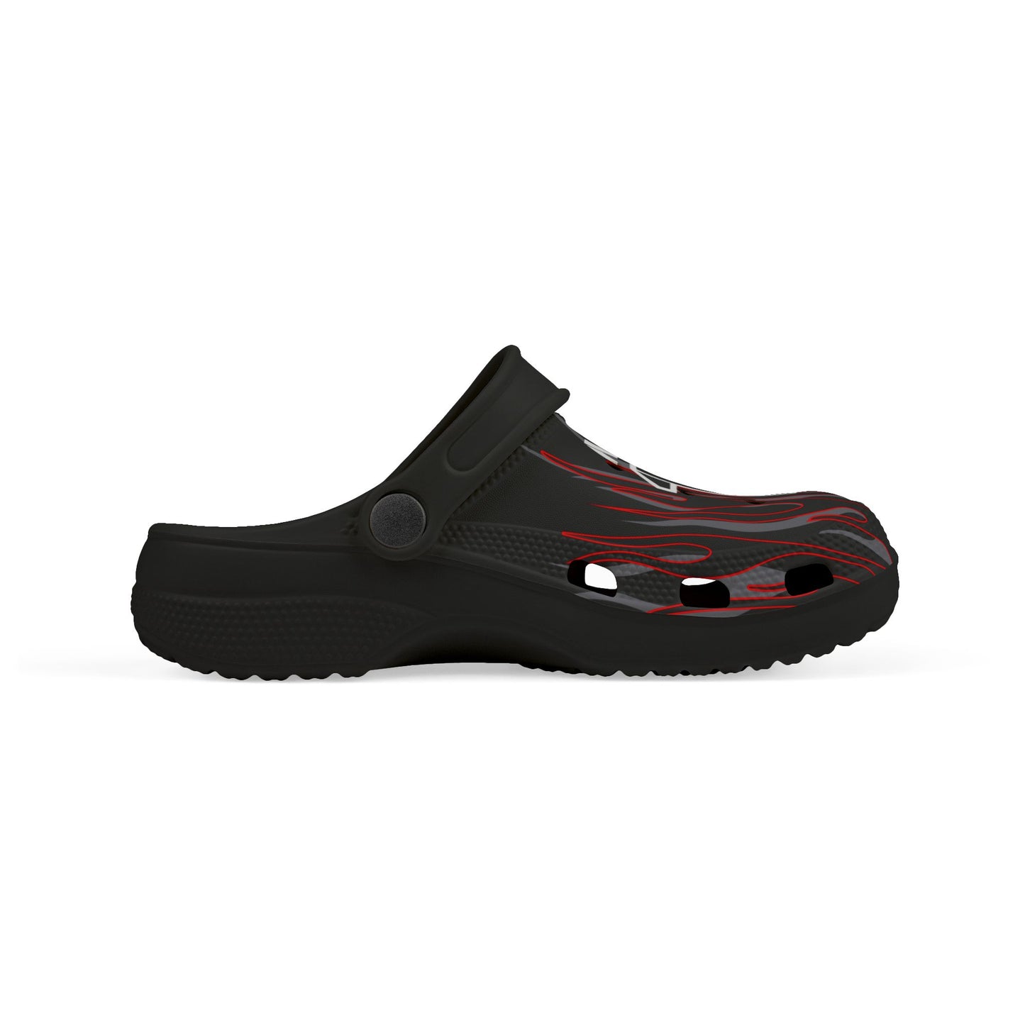 Customizable Flamin Moto Youth Crocs Dirt Bike Rider Crocs Personalized Motocross Logos and Number