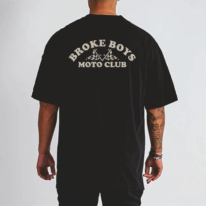 BROKE BOYS MOTO CLUB BLACK  Heavy Tee