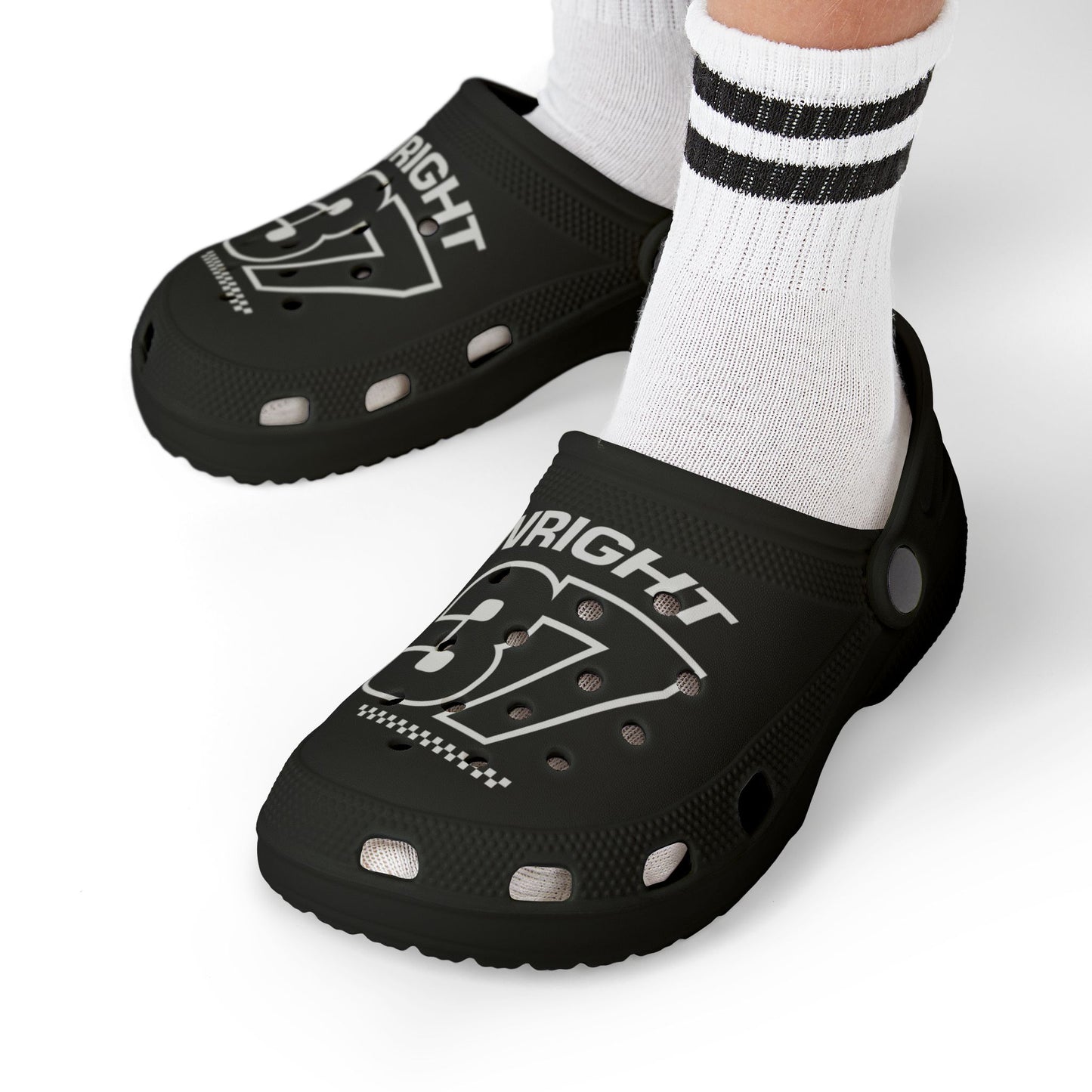 Customizable Moto Youth Crocs Dirt Bike Rider Crocs Personalized Motocross Logos and Number