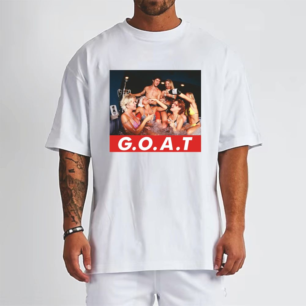 GOAT FRO WHITE Tee