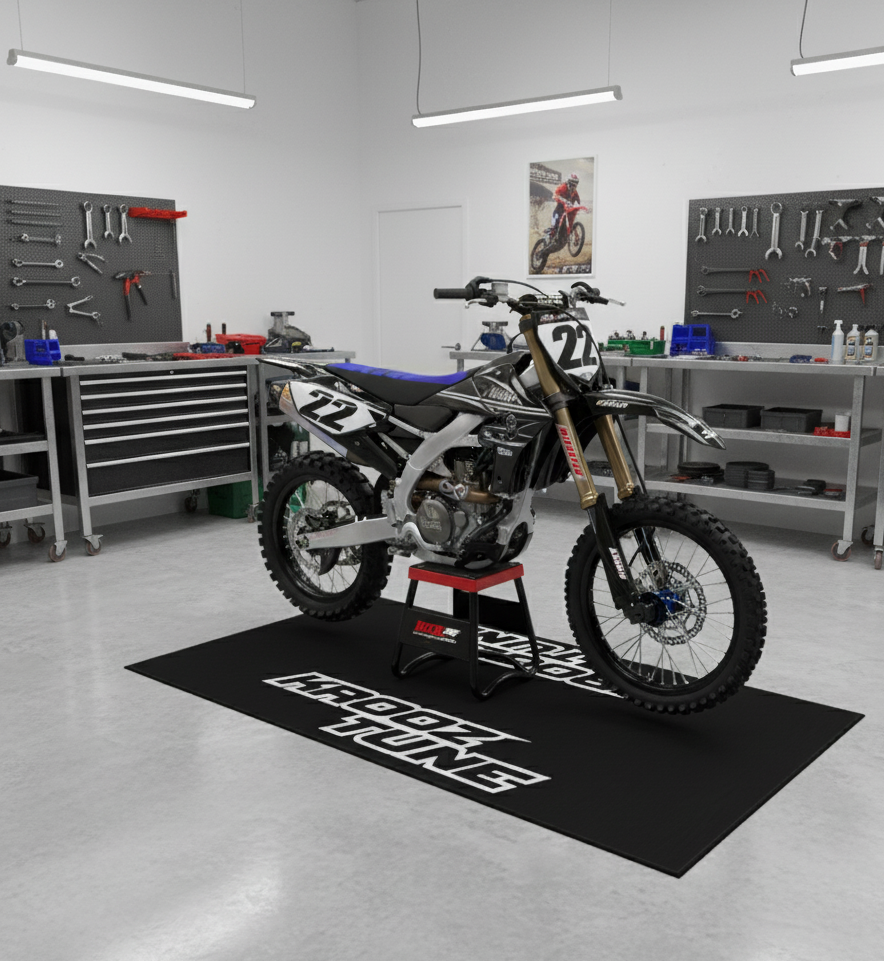 Custom Motocross Garage Mat: Non-Slip Dirt Bike Rug