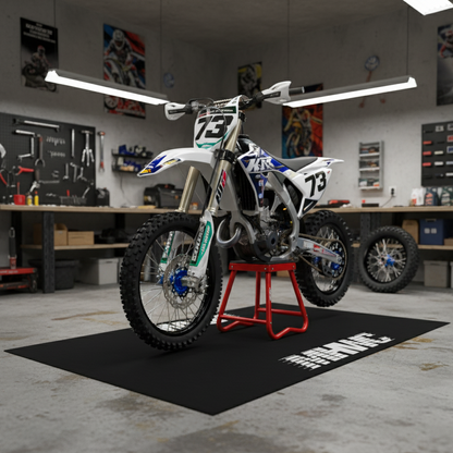 Custom Motocross Garage Mat: Non-Slip Dirt Bike Rug